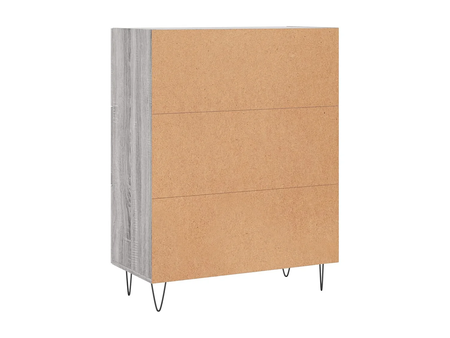 Dressoir 69,5x34x90 cm bewerkt hout grijs sonoma eikenkleurig