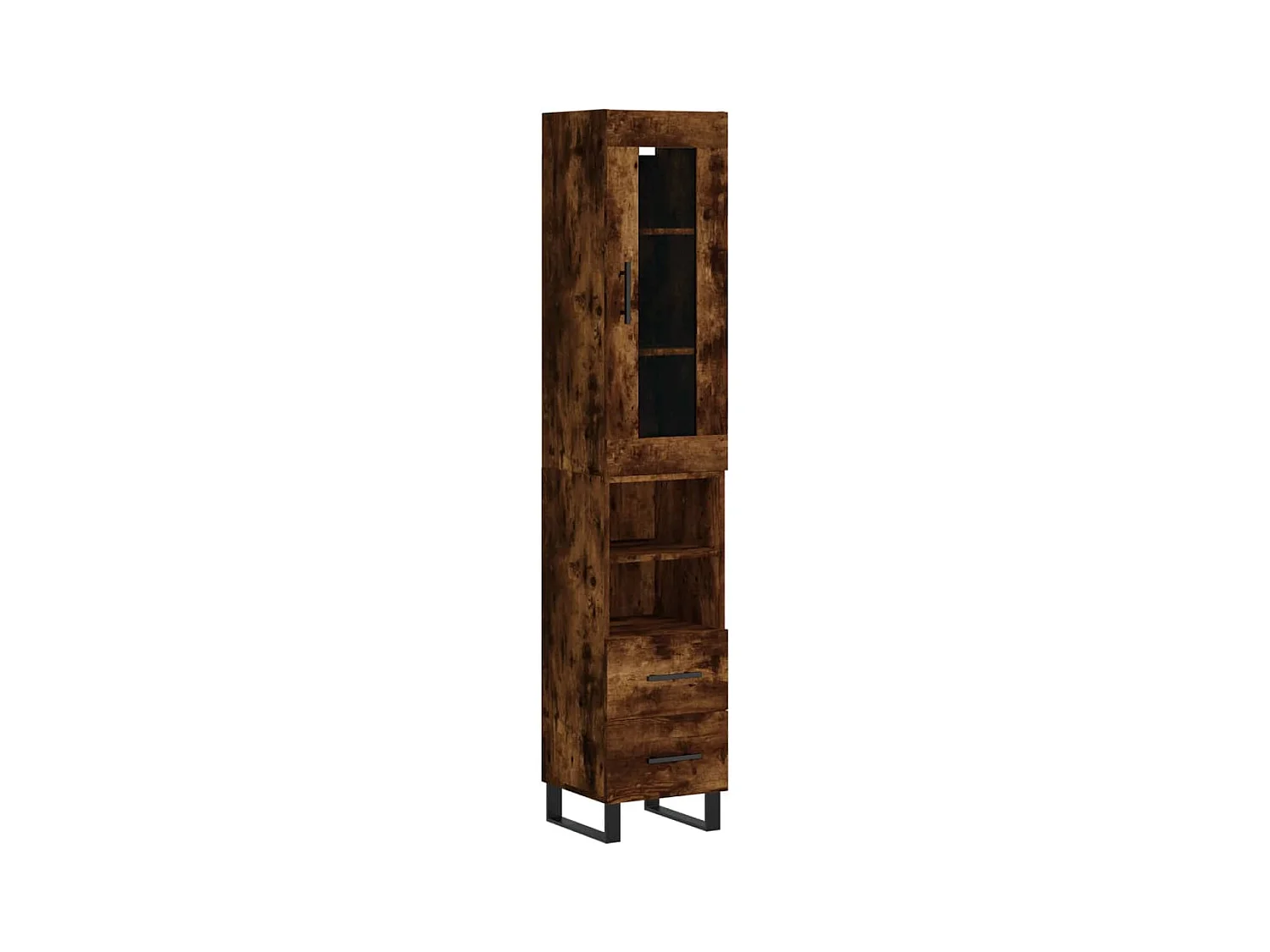 Highboard Räuchereiche 34,5x34x180 cm Holzwerkstoff