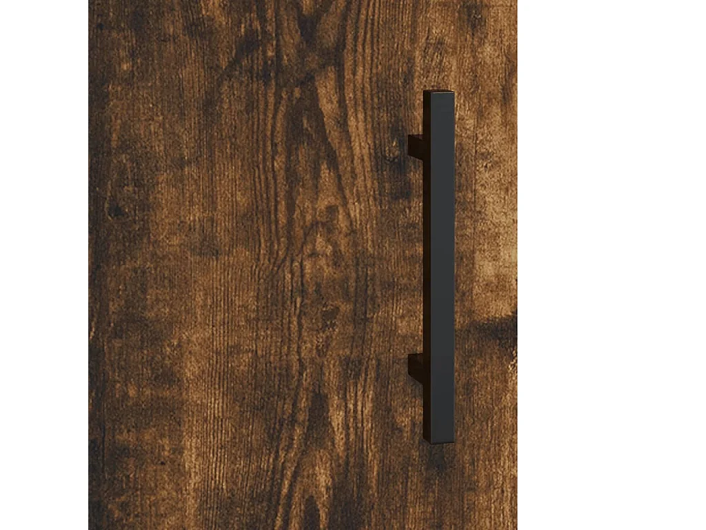 Hoge kast 34,5x34x180 cm bewerkt hout gerookt eikenkleurig