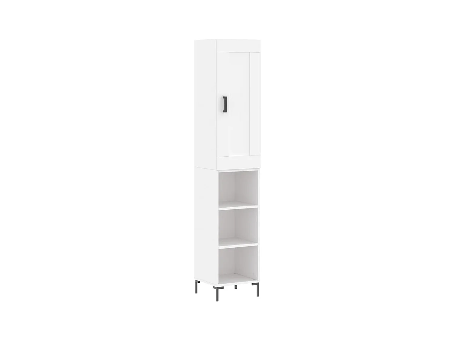 Buffet haut Blanc 34,5x34x180 cm Bois d'ingénierie