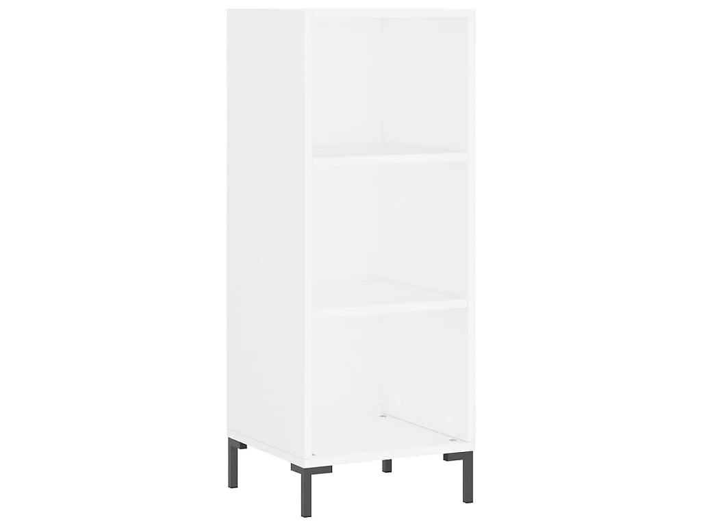 Aparador alto madera contrachapada blanco 34,5x34x180 cm