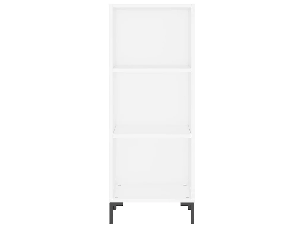 Aparador alto madera contrachapada blanco 34,5x34x180 cm