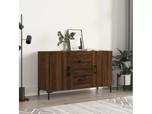 Kauf Unique Sideboard Braun Eichen-Optik 100x36x60 cm Holzwerkstoff