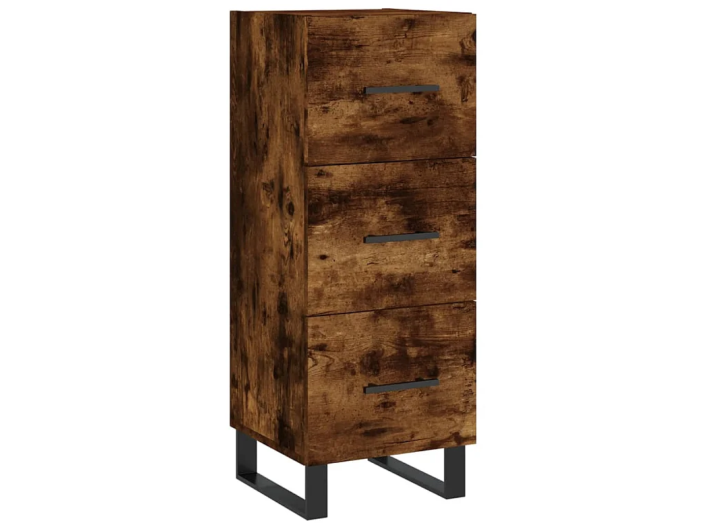 Credenza Rovere Fumo 34,5x34x90 cm in Legno Multistrato