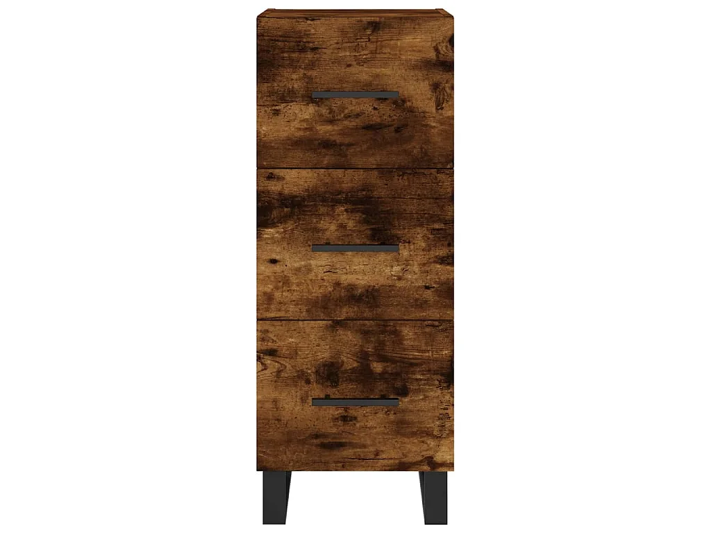 Credenza Rovere Fumo 34,5x34x90 cm in Legno Multistrato