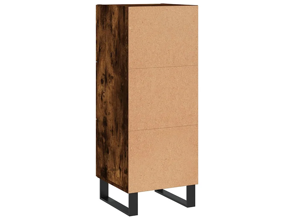 Credenza Rovere Fumo 34,5x34x90 cm in Legno Multistrato