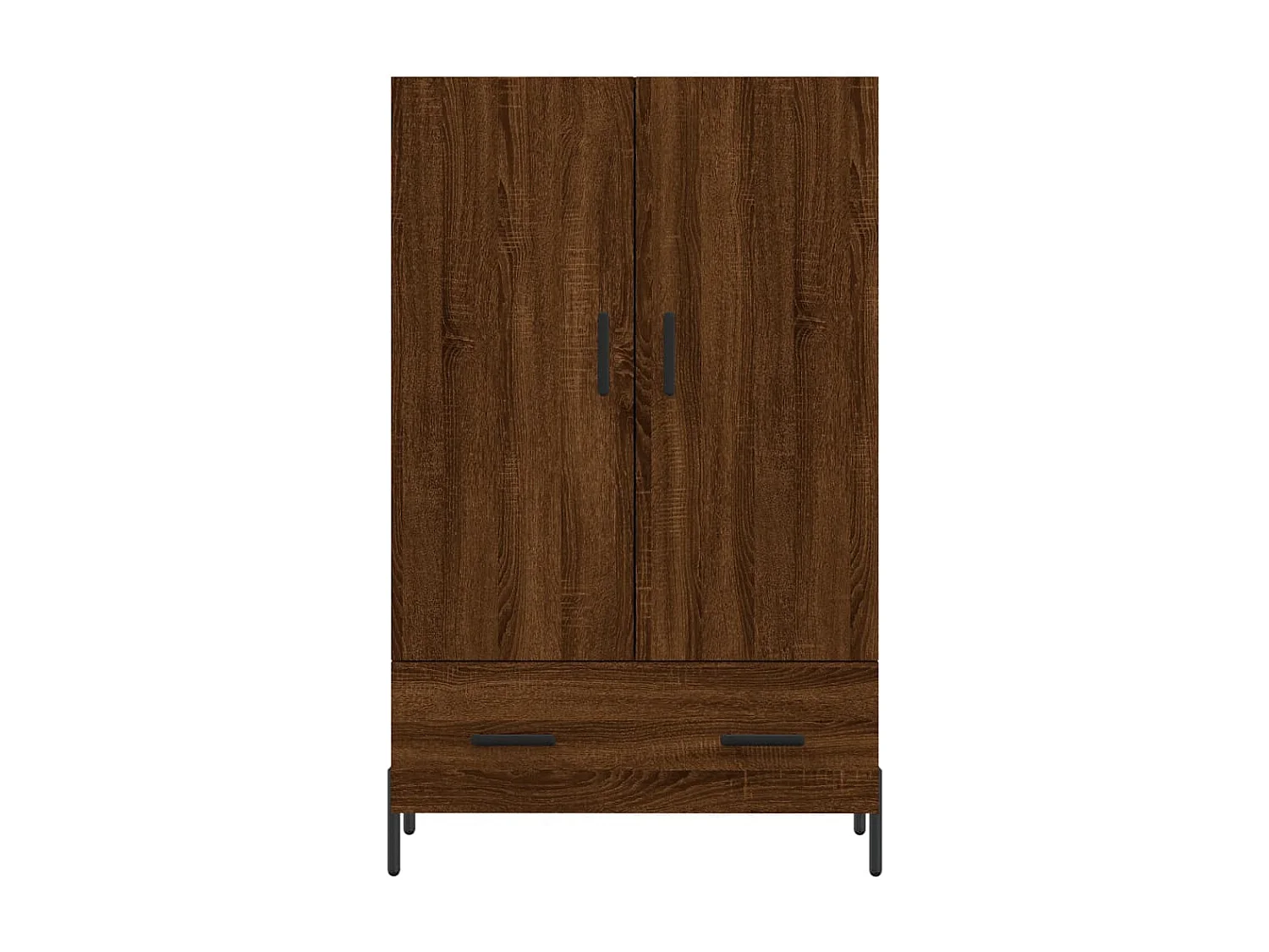 Buffet haut chêne marron 69,5x31x115 cm bois d'ingénierie