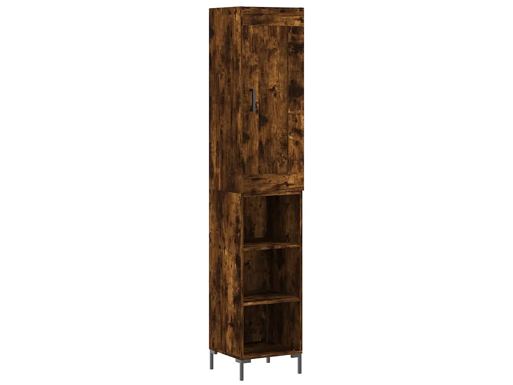 Highboard Räuchereiche 34,5x34x180 cm Holzwerkstoff
