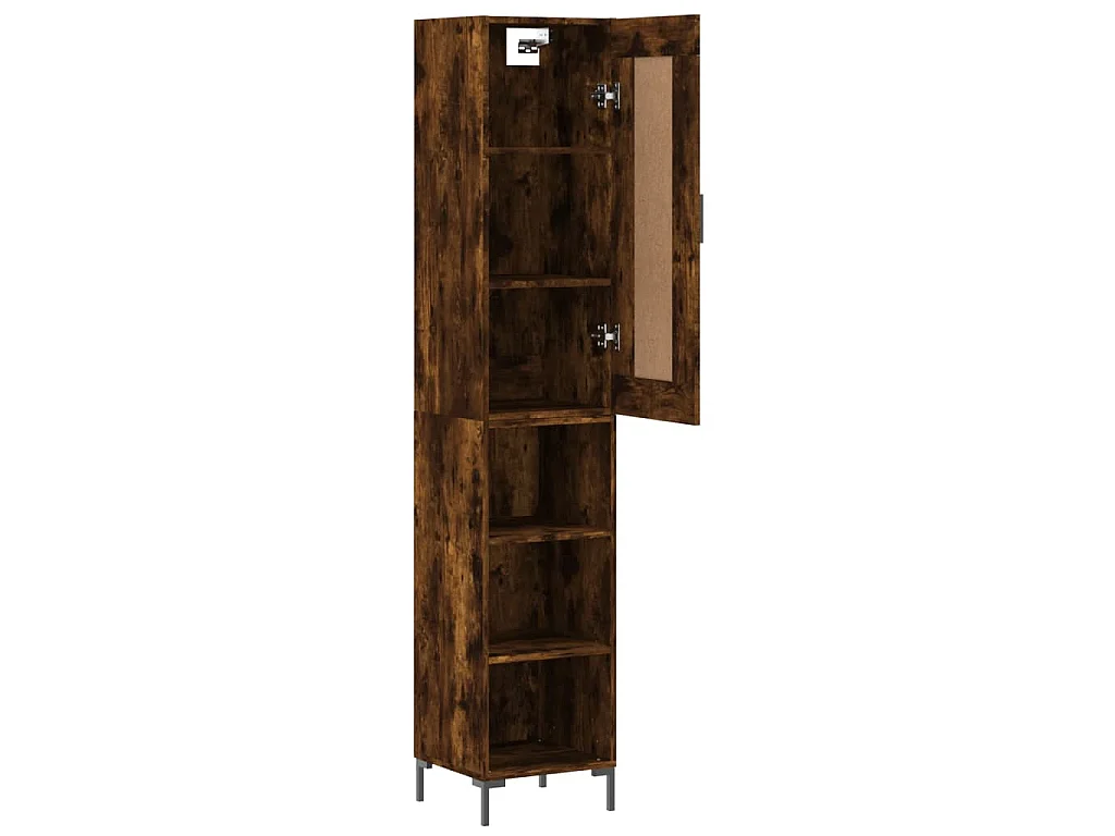 Highboard Räuchereiche 34,5x34x180 cm Holzwerkstoff