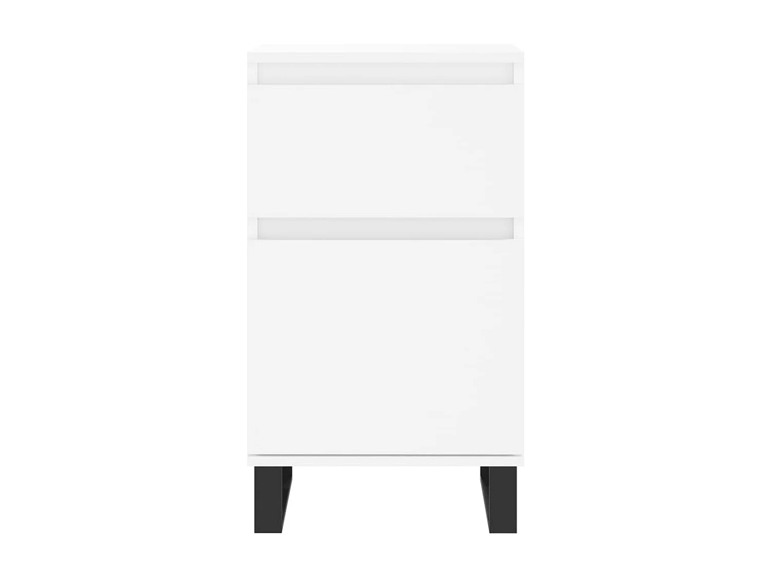 Buffets 2 pcs blanc 40x35x70 cm bois d’ingénierie