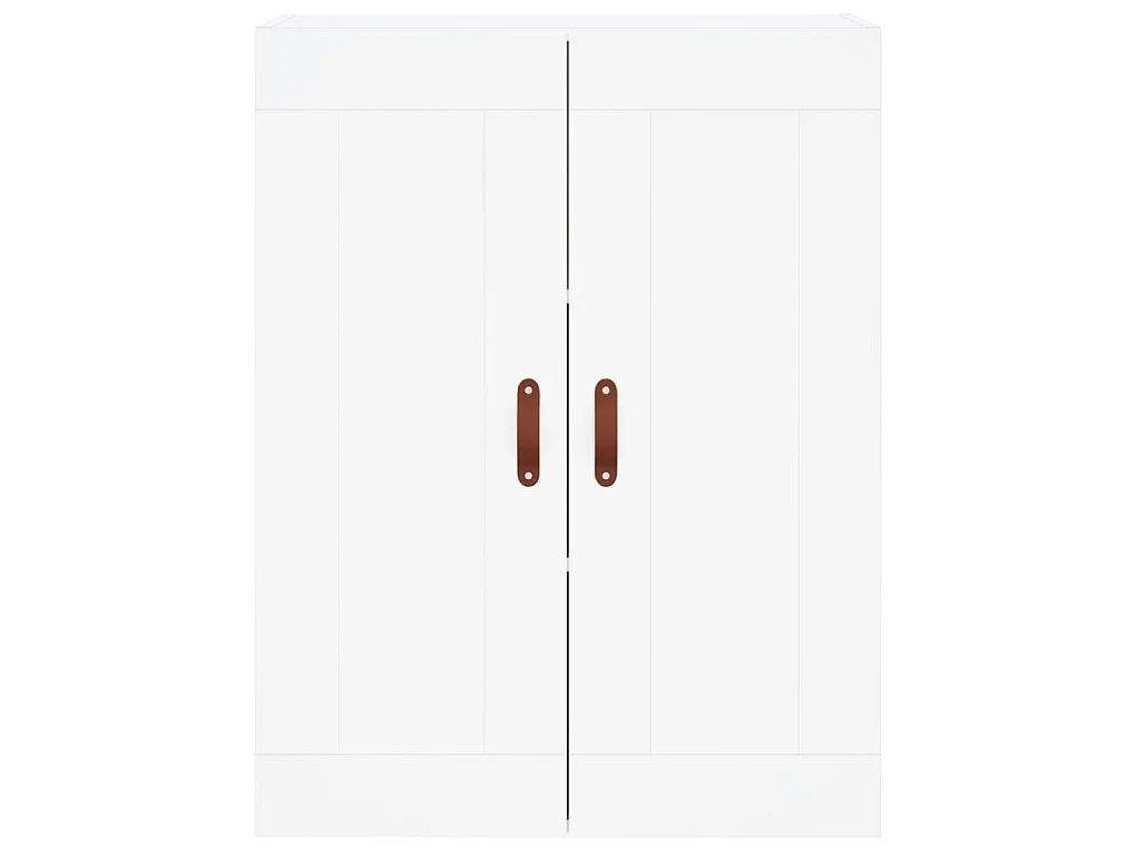 Credenza Bianca 69,5x34x180 cm in Legno Multistrato