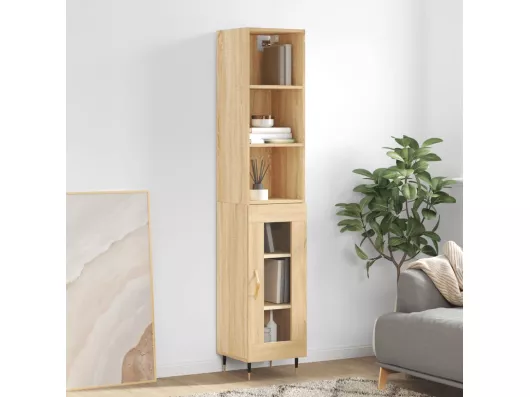 Kauf Unique Highboard Sonoma-Eiche 34,5x34x180 cm Holzwerkstoff