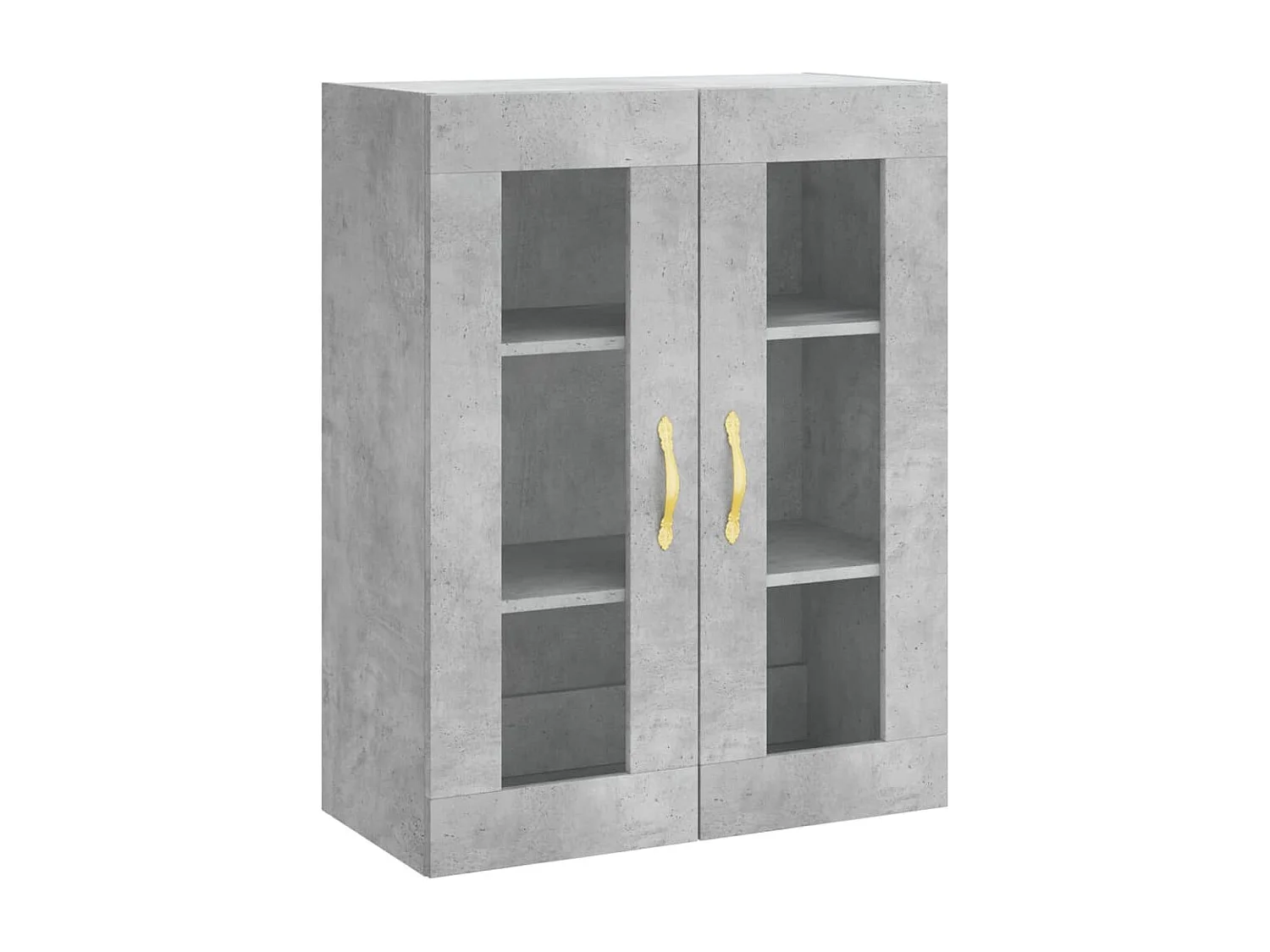 Buffet haut Gris béton 69,5x34x180 cm Bois d'ingénierie