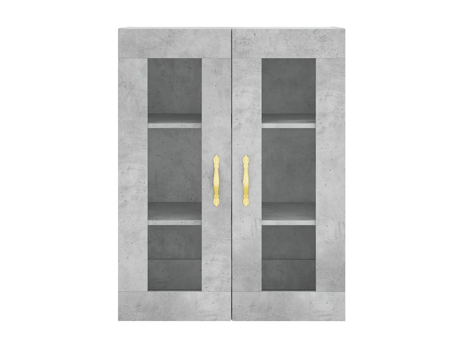 Buffet haut Gris béton 69,5x34x180 cm Bois d'ingénierie