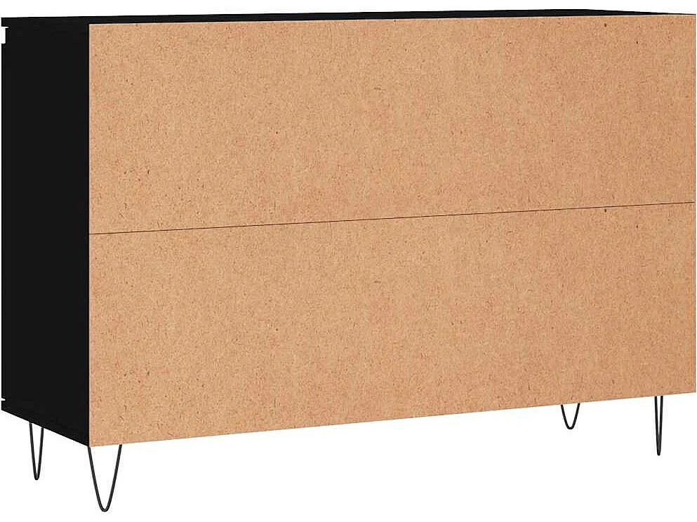 Buffet noir 101,5x35x70 cm bois d’ingénierie
