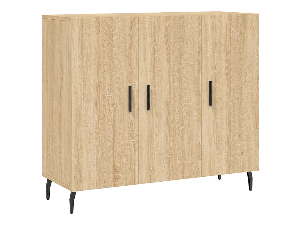 Credenza Rovere Sonoma 90x34x80 cm in Legno Multistrato
