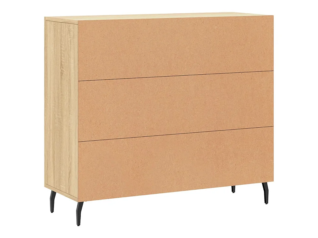Credenza Rovere Sonoma 90x34x80 cm in Legno Multistrato