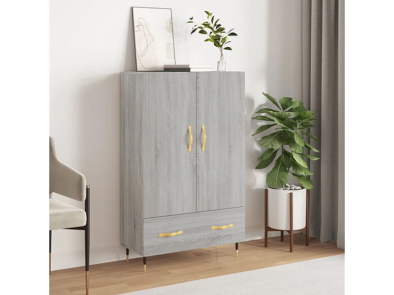 Highboard Grau Sonoma 69,5x31x115 cm Holzwerkstoff