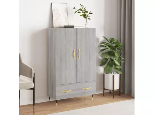 Kauf Unique Highboard Grau Sonoma 69,5x31x115 cm Holzwerkstoff