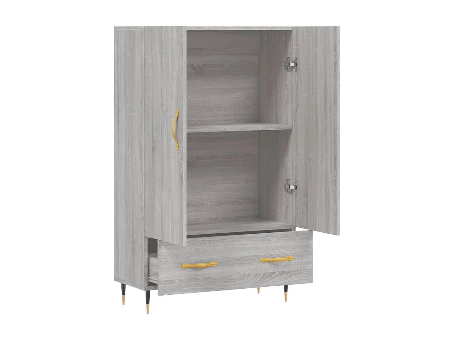 Buffet haut sonoma gris 69,5x31x115 cm bois d'ingénierie