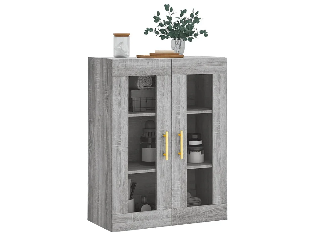 Bovenkast 69,5x34x90 cm grijs sonoma eikenkleurig