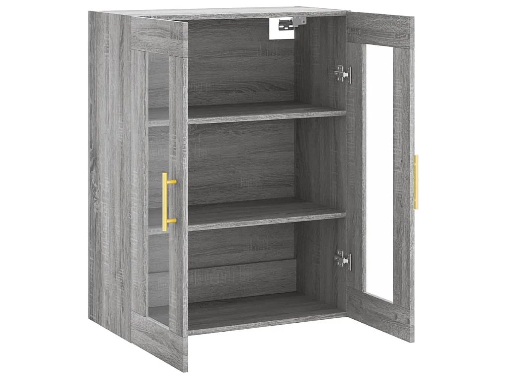 Bovenkast 69,5x34x90 cm grijs sonoma eikenkleurig