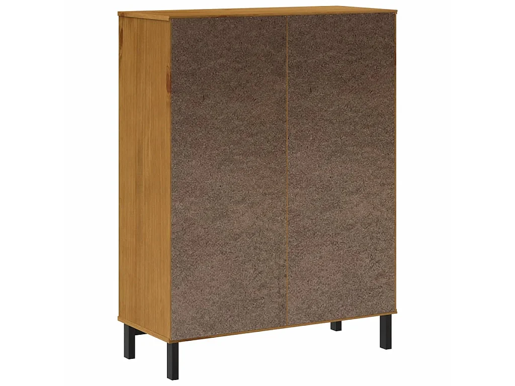Hoge kast met glazen deur FLAM 92x40x122,5 cm grenenhout