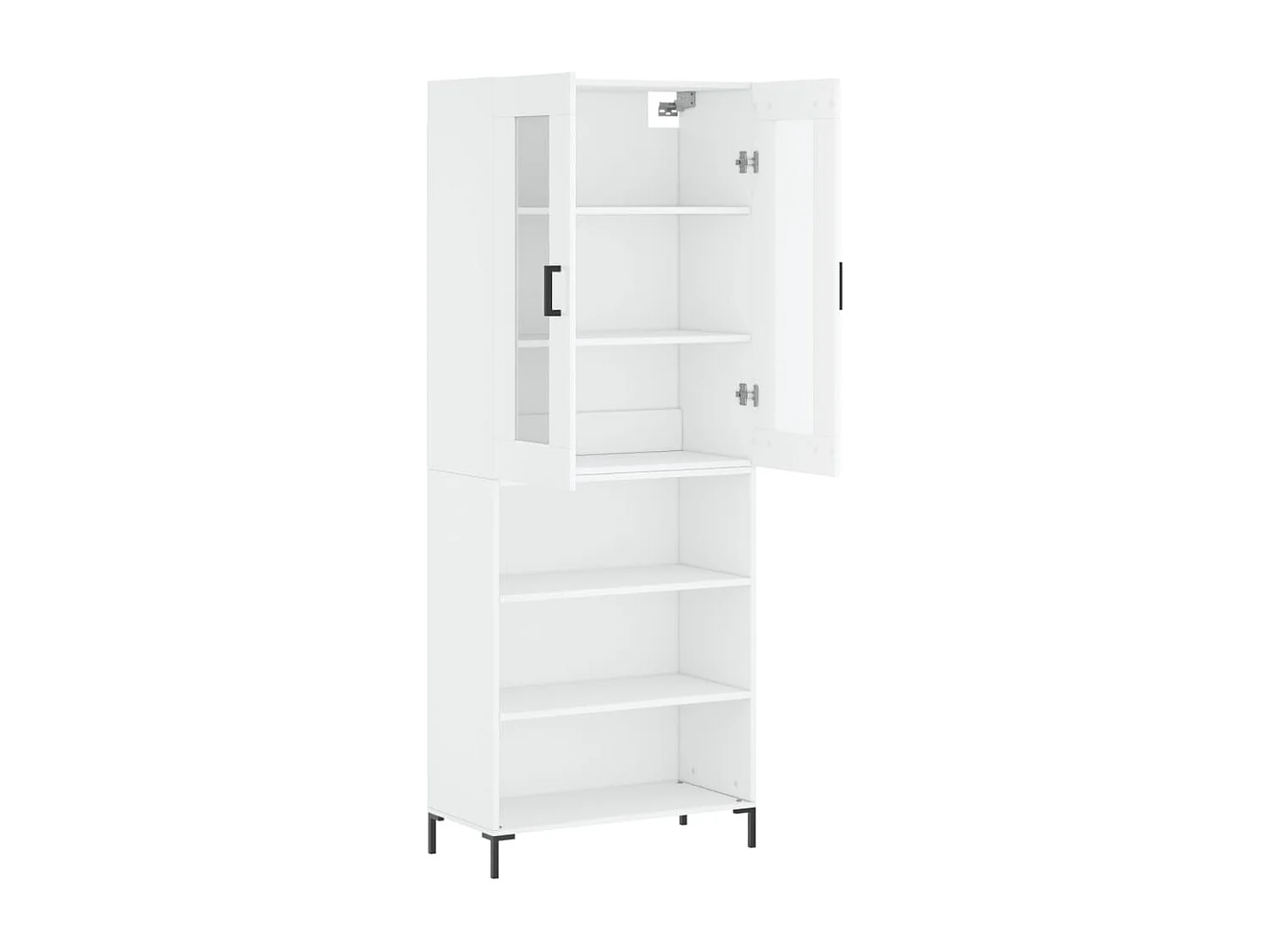 Buffet haut Blanc 69,5x34x180 cm Bois d'ingénierie