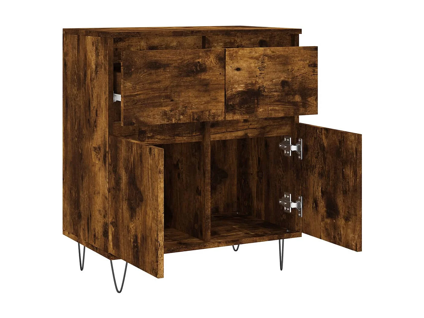 Buffet Chêne fumé 60x35x70 cm Bois d'ingénierie
