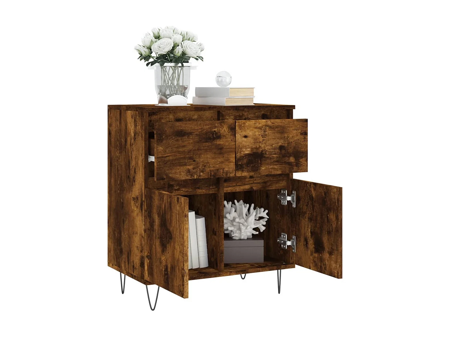 Sideboard Räuchereiche 60x35x70 cm Holzwerkstoff