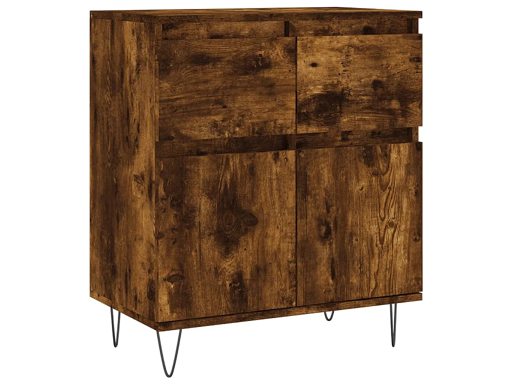 Credenza Rovere Fumo 60x35x70 cm in Legno Multistrato