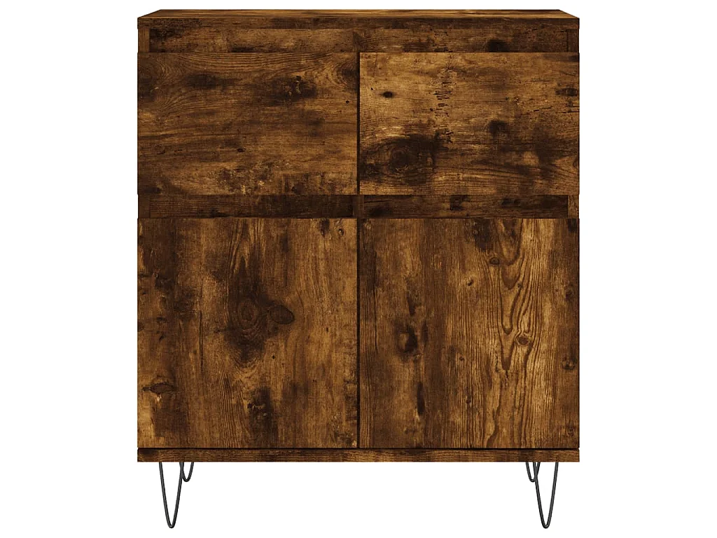 Credenza Rovere Fumo 60x35x70 cm in Legno Multistrato