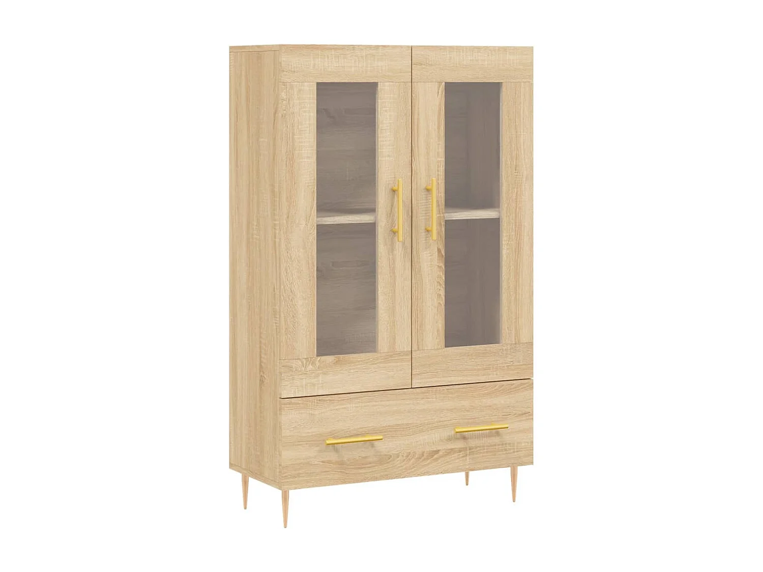 Buffet haut chêne sonoma 69,5x31x115 cm bois d'ingénierie
