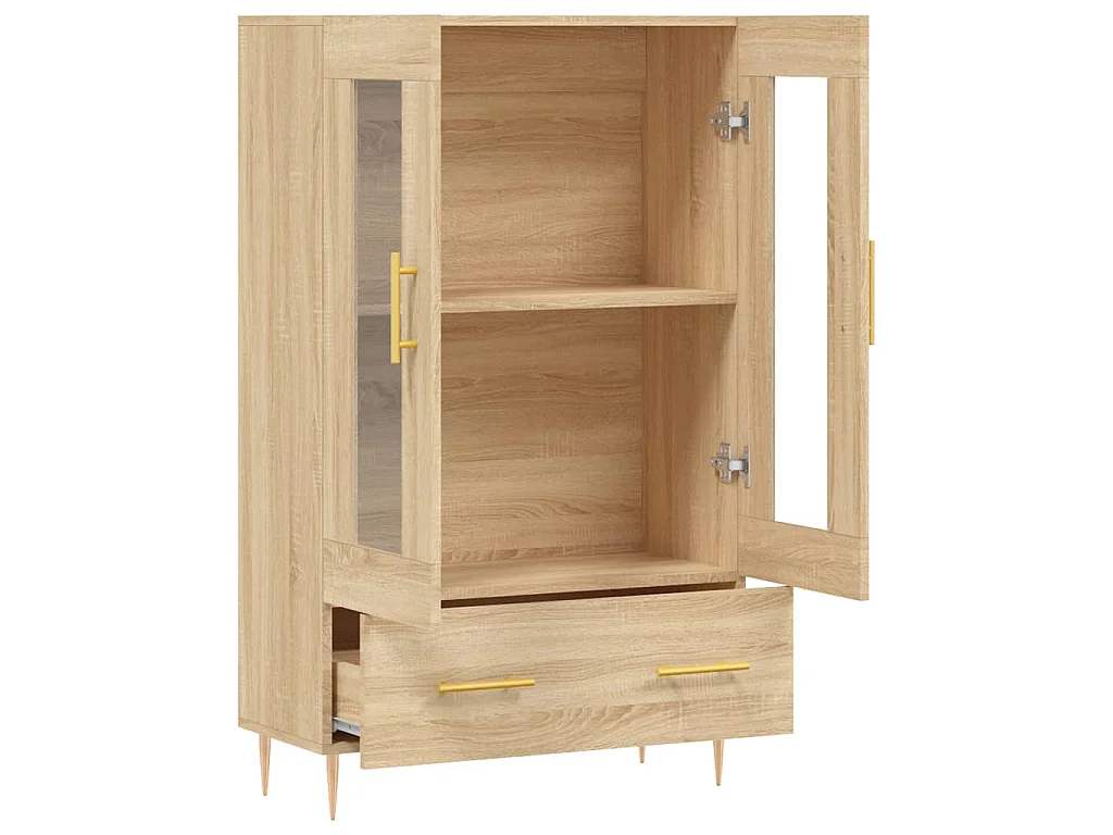 Hoge kast 69,5x31x115 cm bewerkt hout sonoma eikenkleurig
