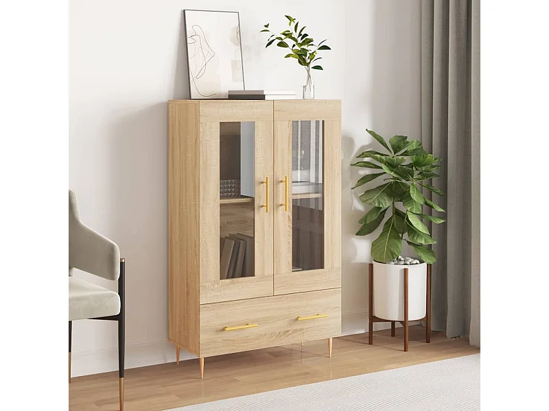 Aparador alto madera de ingeniería roble Sonoma 69,5x31x115 cm