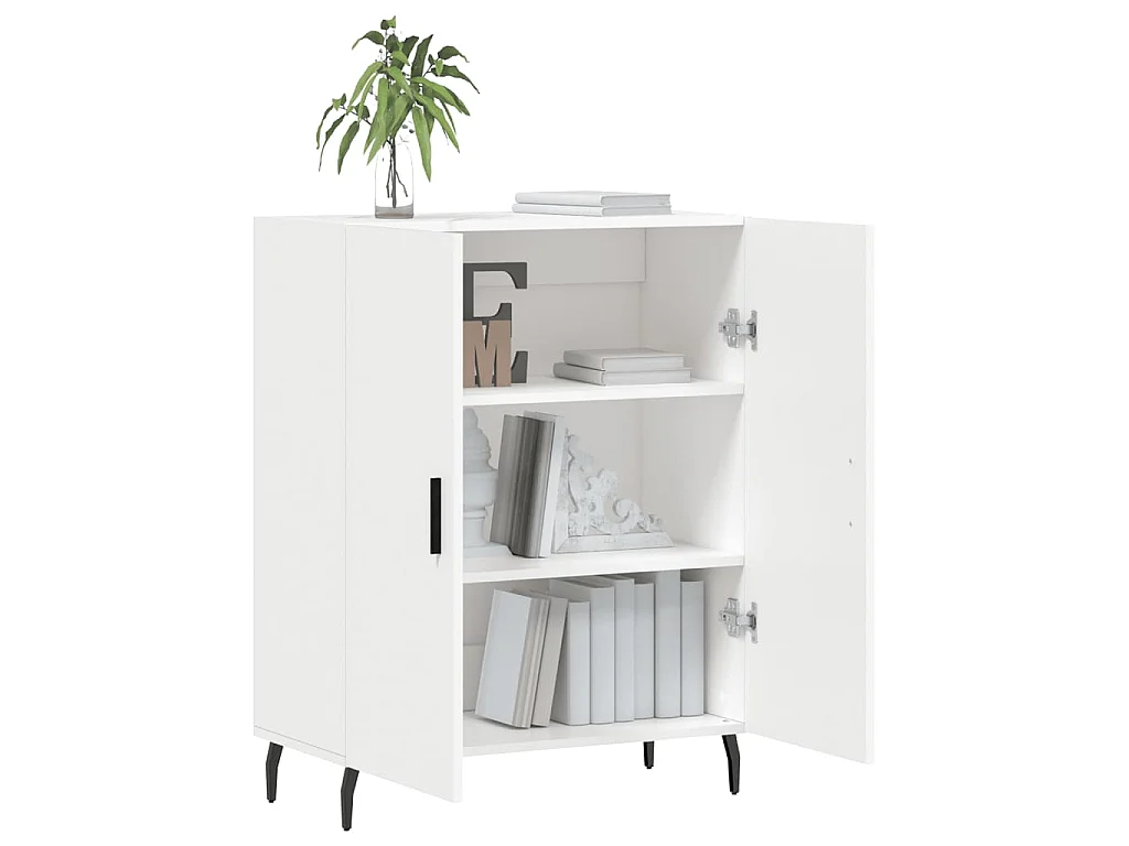 Dressoir 69,5x34x90 cm bewerkt hout wit