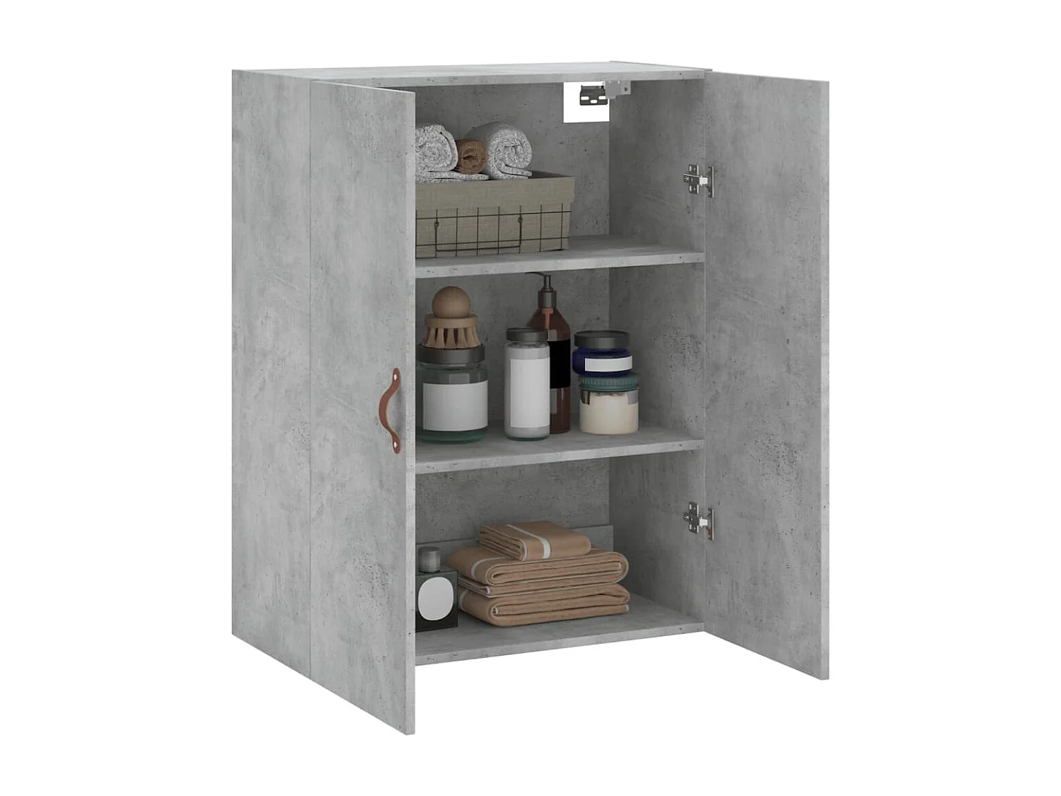 Armoire murale gris béton 69,5x34x90 cm