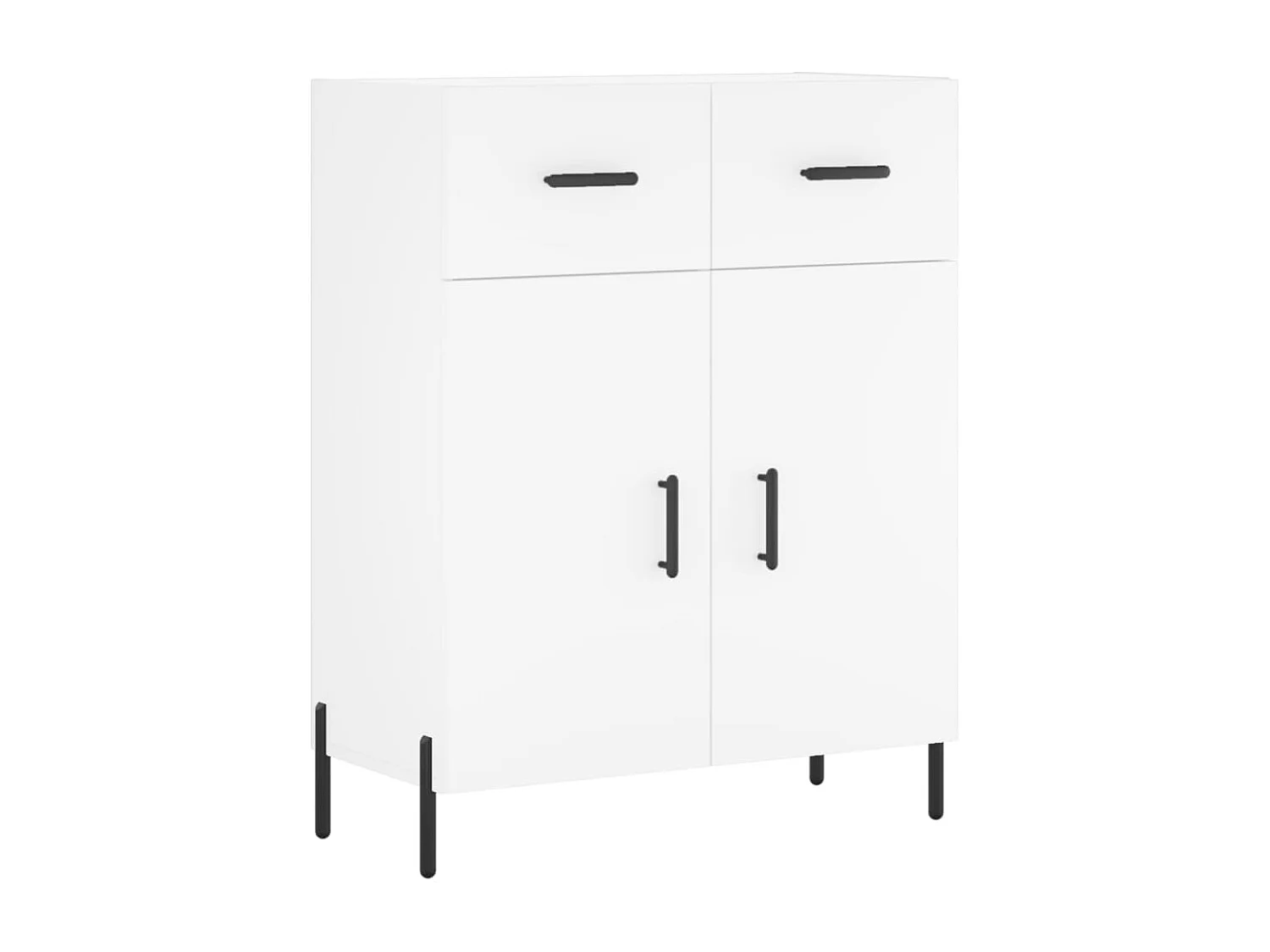 Buffet blanc 69,5x34x90 cm bois d'ingénierie