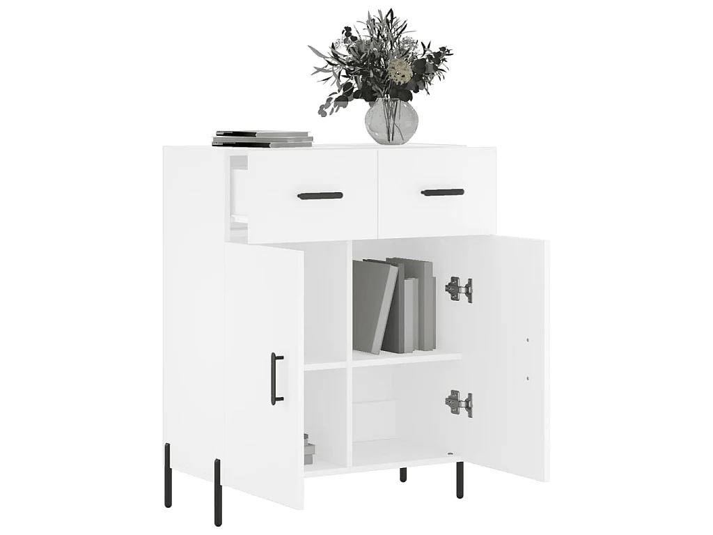 Dressoir 69,5x34x90 cm bewerkt hout wit