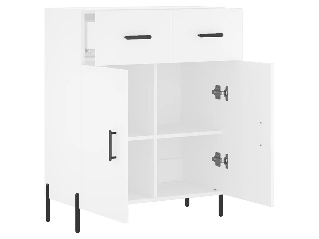 Dressoir 69,5x34x90 cm bewerkt hout wit