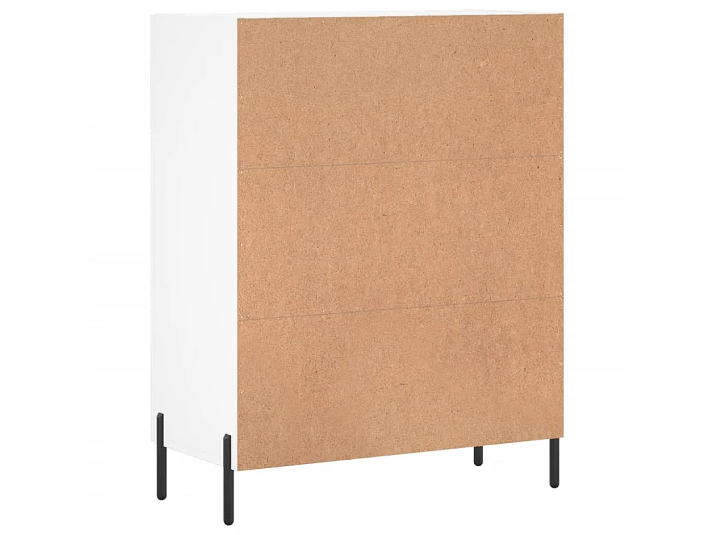 Dressoir 69,5x34x90 cm bewerkt hout wit