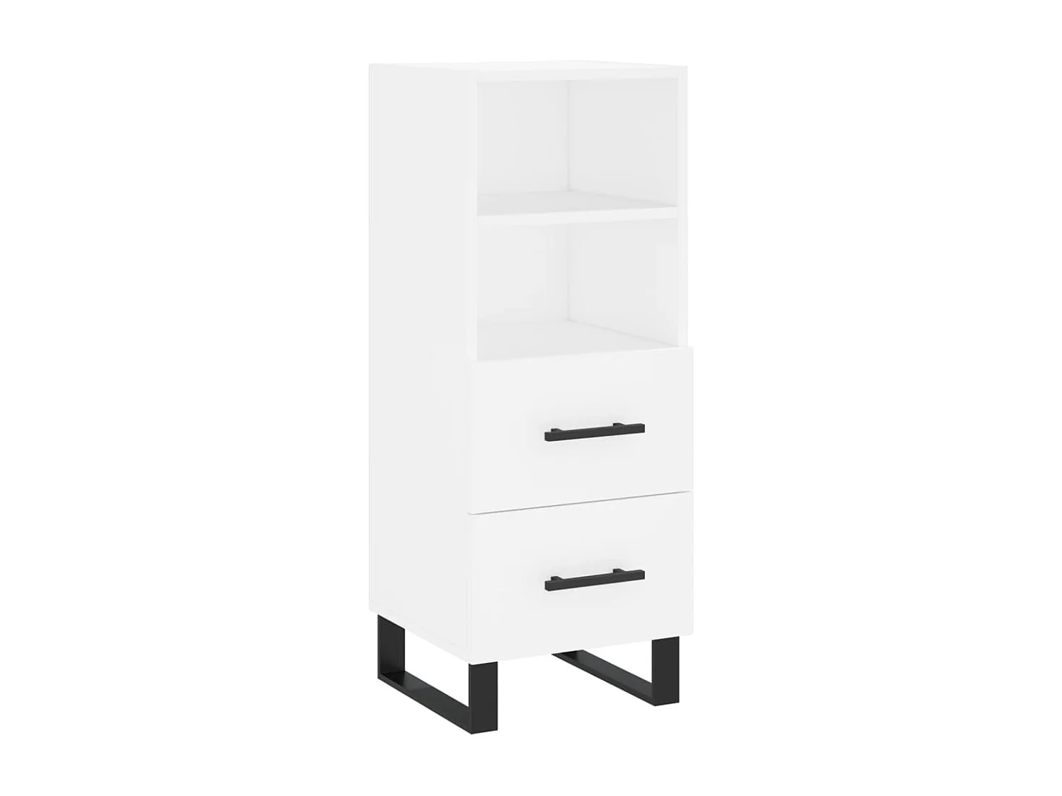 Buffet haut Blanc 34,5x34x180 cm Bois d'ingénierie