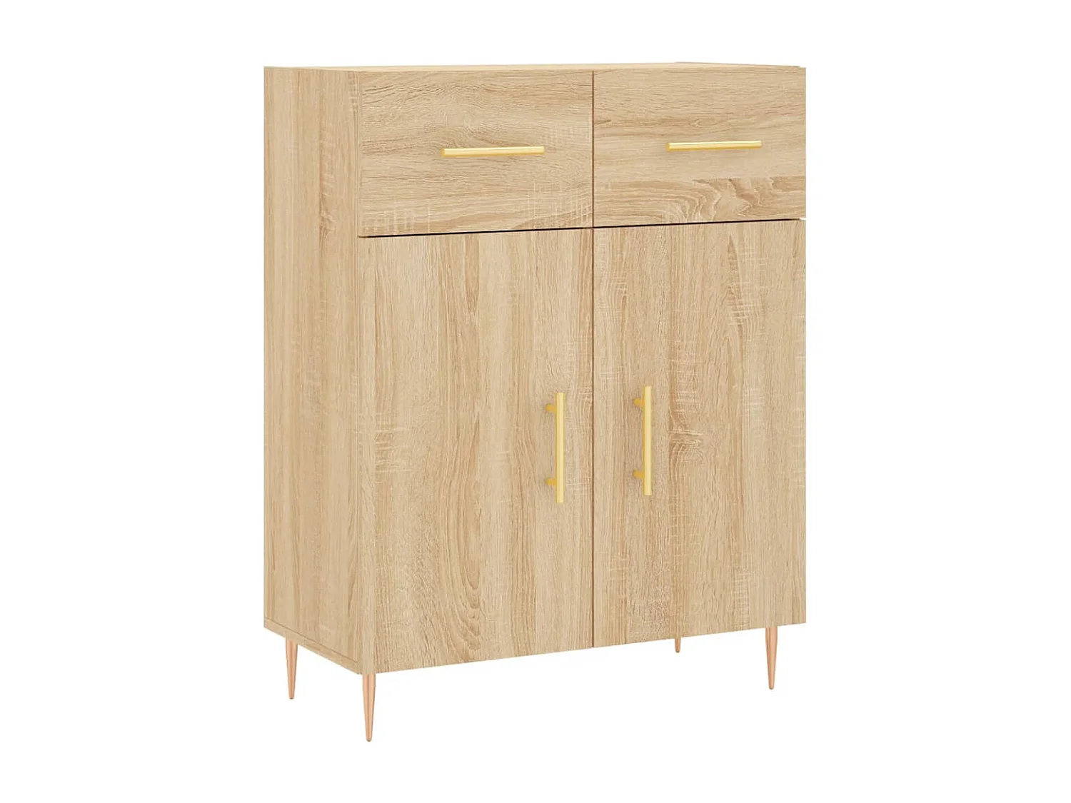 Dressoir 69,5x34x90 cm bewerkt hout sonoma eikenkleurig