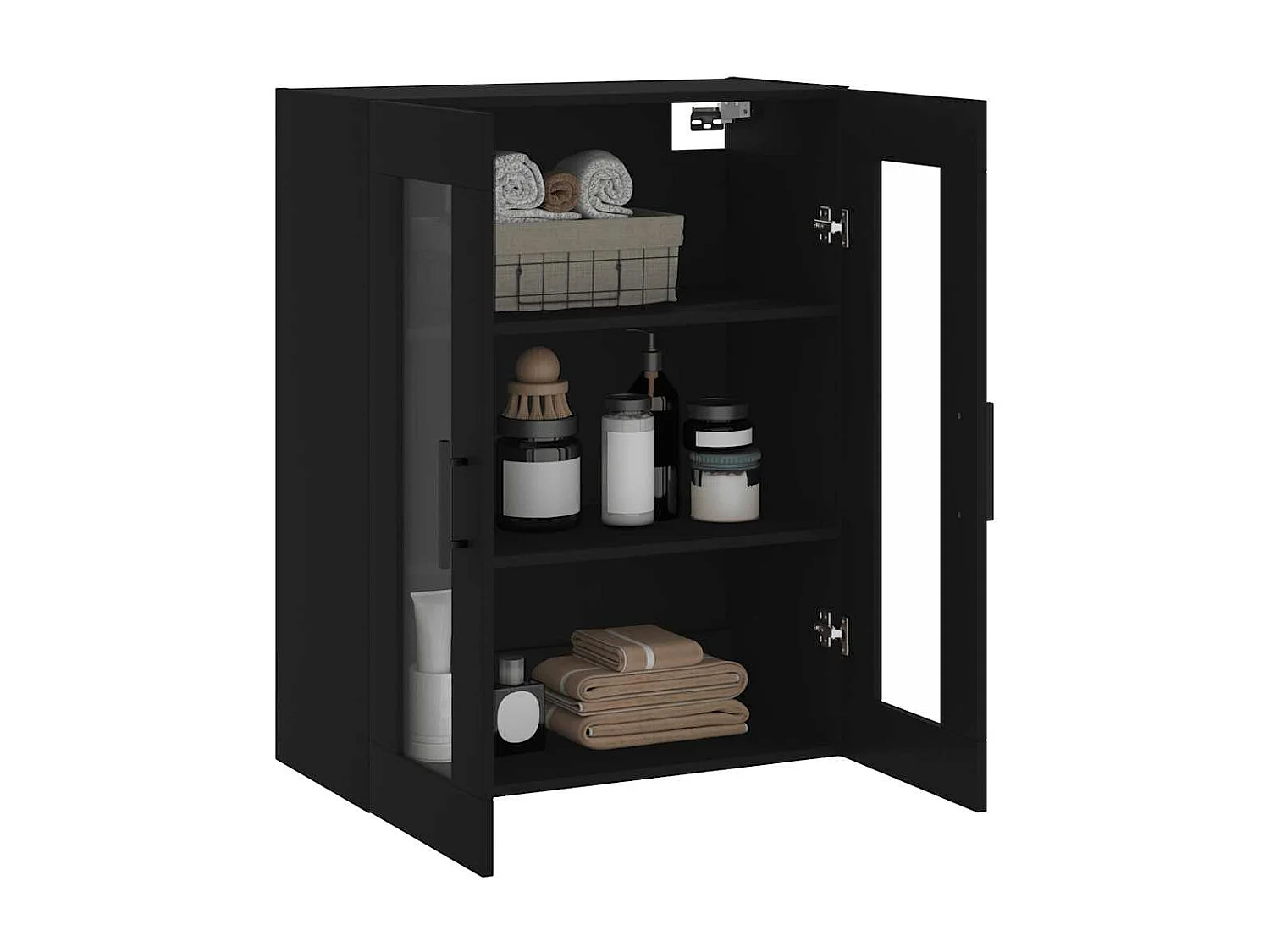 Armoire murale noir 69,5x34x90 cm