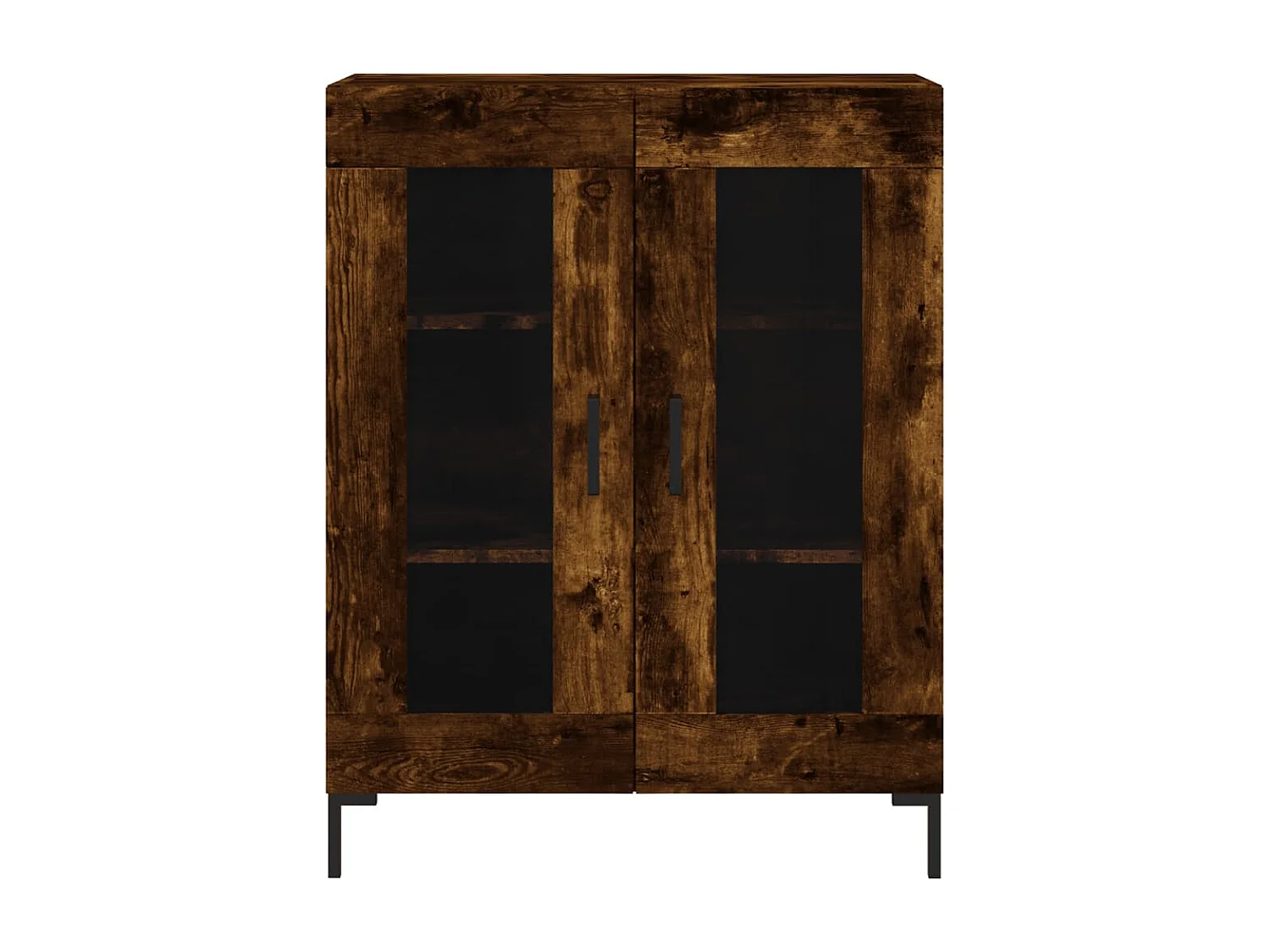 Buffet chêne fumé 69,5x34x90 cm bois d'ingénierie