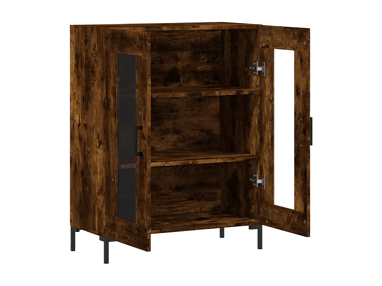Buffet chêne fumé 69,5x34x90 cm bois d'ingénierie