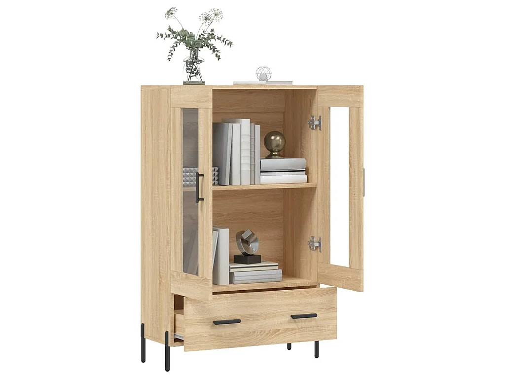 Highboard Sonoma-Eiche 69,5x31x115 cm Holzwerkstoff