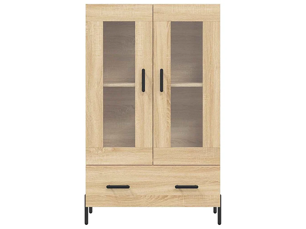 Buffet haut chêne sonoma 69,5x31x115 cm bois d'ingénierie