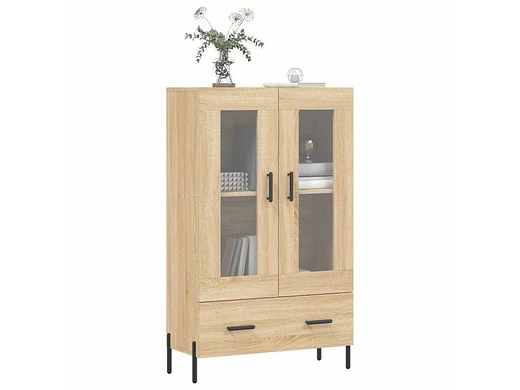 Buffet haut chêne sonoma 69,5x31x115 cm bois d'ingénierie
