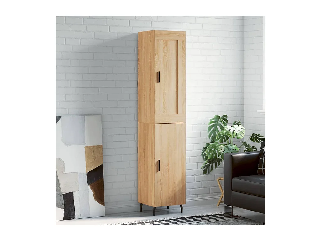 Highboard Sonoma-Eiche 34,5x34x180 cm Holzwerkstoff